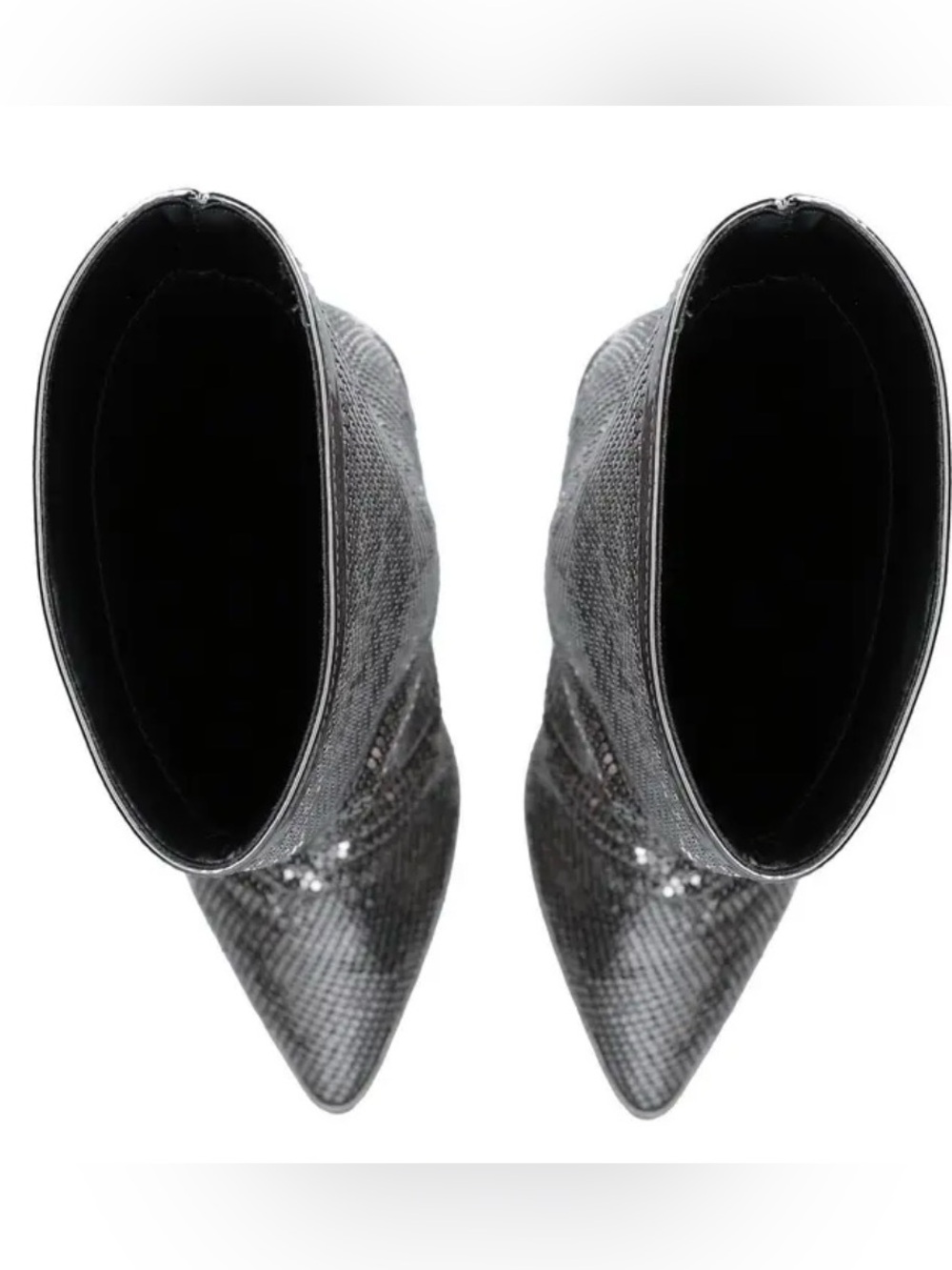 Carvela Kurt Geiger Armour Boot US 9.5 EUR 40.5 Silver NYE Statement Heels BNIB! - Picture 7 of 16